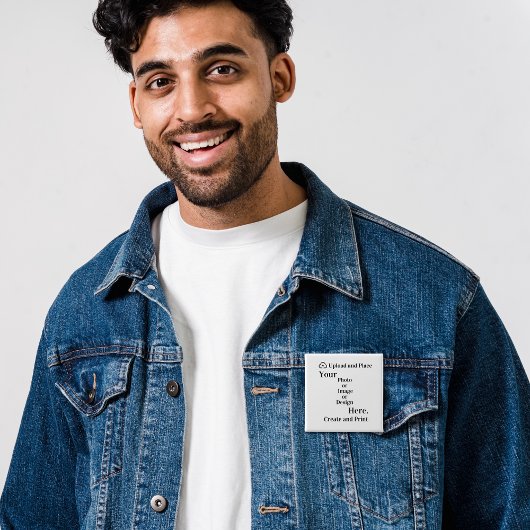 Button van uw ontwerp of foto-upload