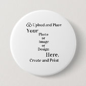 Button van uw ontwerp of foto-upload (Voorkant)