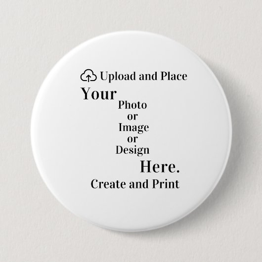 Button van uw ontwerp of foto-upload (Voorkant)