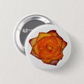 Button van verbrand Oranje Roos (Voorkant /achterkant)