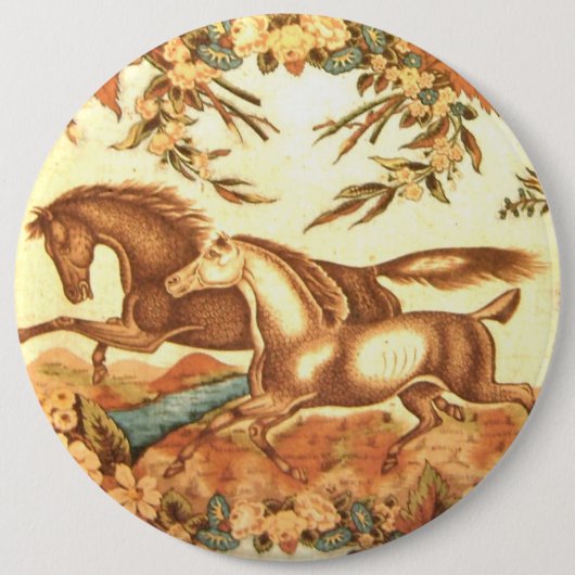 Button van Vintage paardenpest (Voorkant)