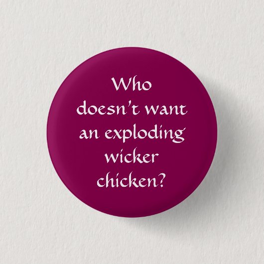 Button van Wicker Chicken Pin Badge exploderen (Voorkant)