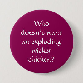Button van Wicker Chicken Pin Badge exploderen