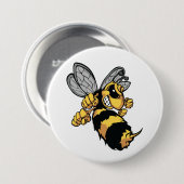 Button van zeer Angry Bee (Voorkant /achterkant)