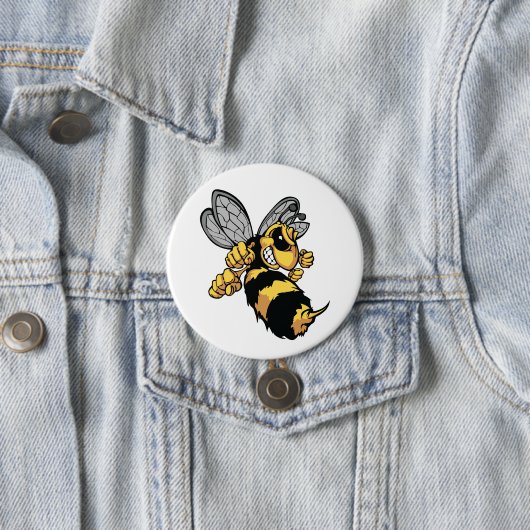 Button van zeer Angry Bee (In situ)