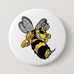 Button van zeer Angry Bee