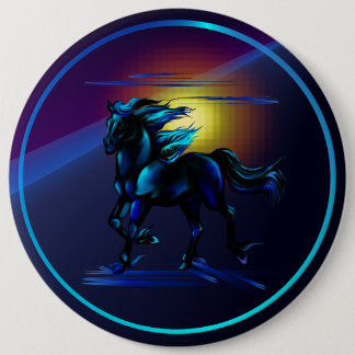 Button van zwarte paarden