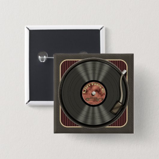  Button vinylplaat vierkant (Voorkant /achterkant)