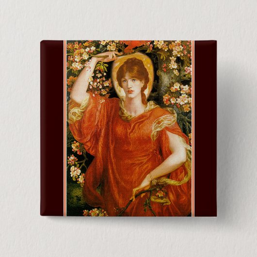 Button: Visie van Fiammetta Vierkante Button 5,1 Cm (Voorkant)