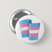 Button vliegende trans-Pride ronde (Voorkant /achterkant)