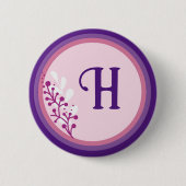 Button - Voeg je initiaal toe - Paarse (Voorkant)