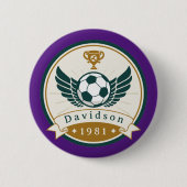 Button - Voetbal Football - Gepersonaliseerd - Naa (Voorkant)