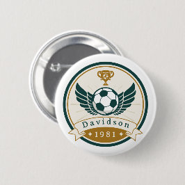 Button - Voetbal Football - Gepersonaliseerd - Naa