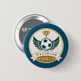 Button - Voetbal Football - Gepersonaliseerd - Naa