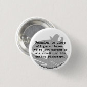 Button voor airconditioning van 1,25 inch (Voorkant /achterkant)