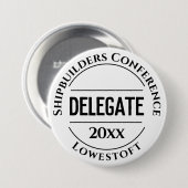 Button voor conferentiedelegatiebadge (Voorkant /achterkant)