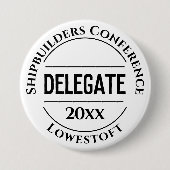 Button voor conferentiedelegatiebadge (Voorkant)
