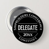 Button voor conferentiedelegatiebadge (Voorkant /achterkant)