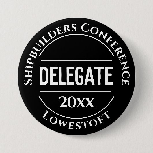 Button voor conferentiedelegatiebadge (Voorkant)