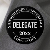 Button voor conferentiedelegatiebadge