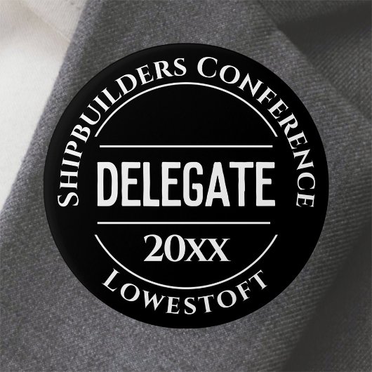 Button voor conferentiedelegatiebadge