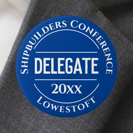 Button voor conferentiedelegatiebadge