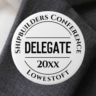 Button voor conferentiedelegatiebadge
