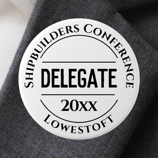 Button voor conferentiedelegatiebadge