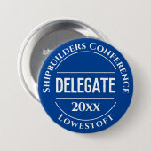 Button voor conferentiedelegatiebadge (Voorkant /achterkant)
