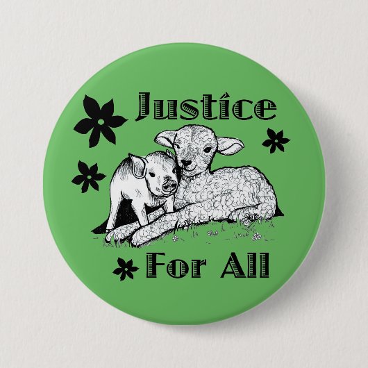 Button voor de rechten van alle dieren (Voorkant)