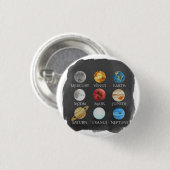 Button voor de Waterverf van het zonnestelsel (Voorkant /achterkant)