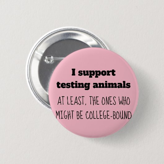Button voor dierproeven (Voorkant /achterkant)