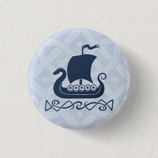 Button voor drakenbooten - Blauw (Voorkant)
