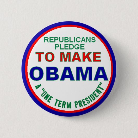 Button voor één termijn President (Voorkant)