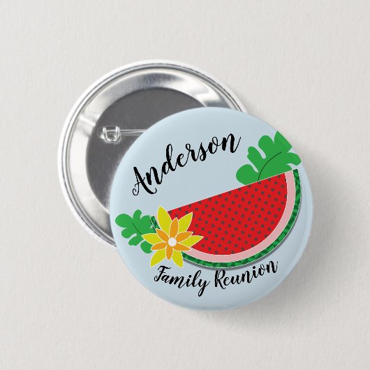 Button voor gezinshereniging van watermeloenen (Voorkant /achterkant)