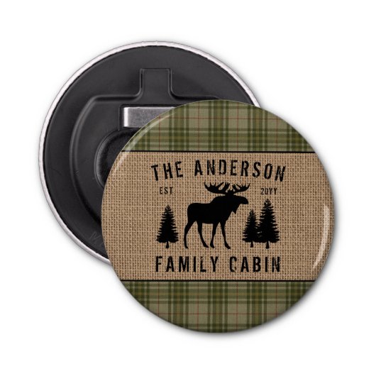 Button voor gezinskabels met groene ruggengraat button flesopener (Voorkant)