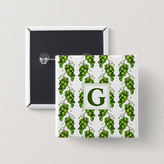Button voor groene druiven (Voorkant /achterkant)