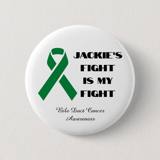 Button voor groene lint-stuct-kankerbewustwording (Voorkant)