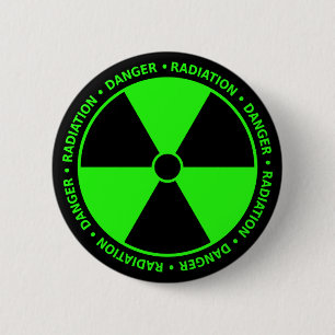 Button voor groene stralingswaarschuwing
