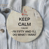 Button voor grote kalkmestkalk 50e verjaardag (In situ)