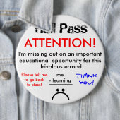 Button voor grote schoolzalen (In situ)