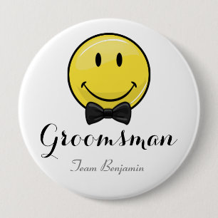 Button voor het glimlachen van de Groomsmen Weddin