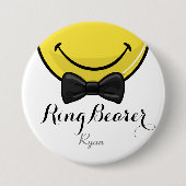 Button voor het glimlachen van RingBearer Wedding (Voorkant)