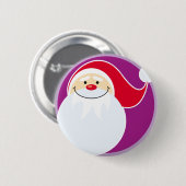 Button voor het glimlachen van Santa Claus (Voorkant /achterkant)