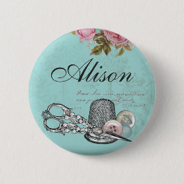 Button voor het naaithema Badge