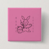 Button voor het schilderen van eicellen, roze, paa (Voorkant)