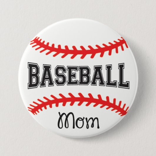 Button voor honkbal mam 3" (Voorkant)