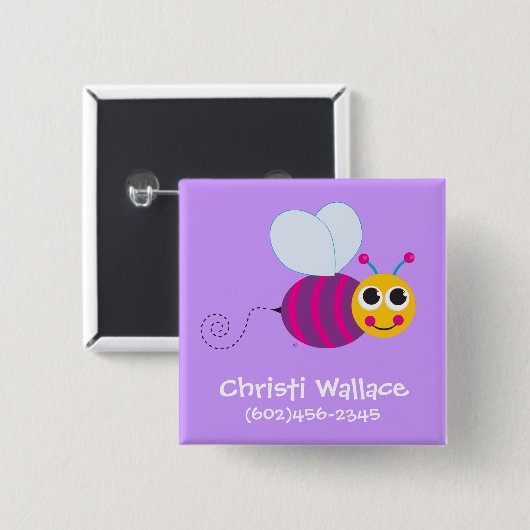 Button voor identificatie van bijen (Voorkant /achterkant)