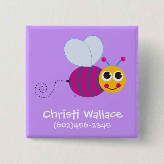 Button voor identificatie van bijen (Voorkant)