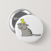 Button voor katten- en vogelontwerp 01 (Voorkant /achterkant)